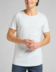 LEE SHAPED TEE MĘSKI T-SHIRT KOSZULKA SKYWAY BLUE L62JEBQL 112140411