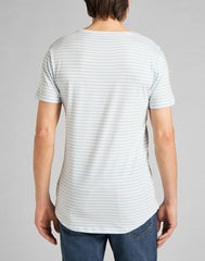 LEE SHAPED TEE MĘSKI T-SHIRT KOSZULKA SKYWAY BLUE L62JEBQL 112140411