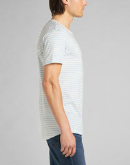 LEE SHAPED TEE MĘSKI T-SHIRT KOSZULKA SKYWAY BLUE L62JEBQL 112140411