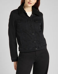 LEE SHERPA RIDER DAMSKA KURTKA JEANSOWA BLACK PARKER L54VOKSS 112140288