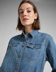 Sukienka Jeansowa Damska Lee Shirt Dress Mid Stone L50DPLVK 112145226