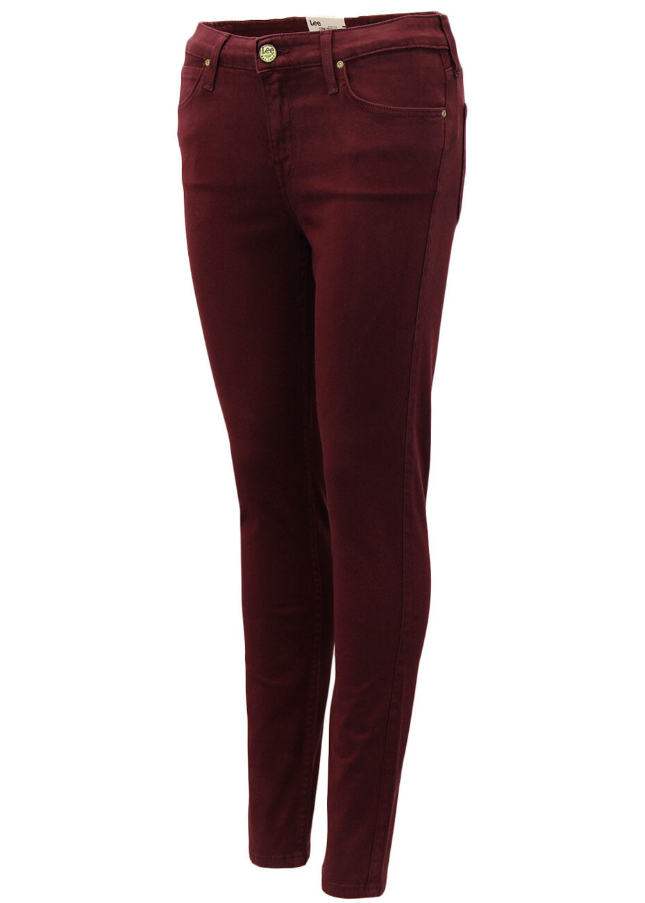 Spodnie Damskie Lee Skinny Scarlett Rich Burgundy L526GHIS