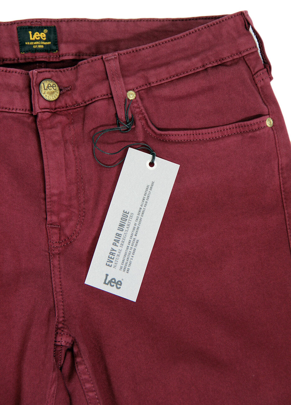 Spodnie Damskie Lee Skinny Scarlett Rich Burgundy L526GHIS