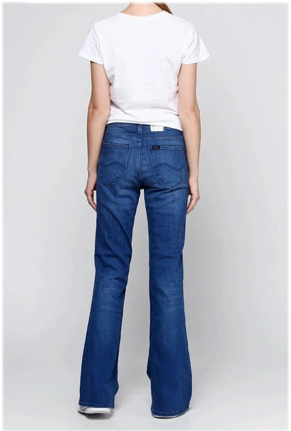 Spodnie Jeansowe Damskie Lee Skinny Flare Worn Pacific L316AVNG