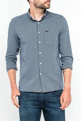 LEE SLIM BUTTON DOWN MĘSKA KOSZULA MATERIAŁOWA PASKI NIGHT SKY L66XZQSJ 112116850