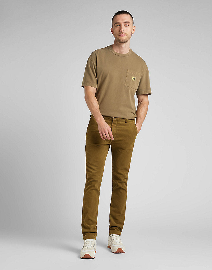 LEE SLIM CHINO MĘSKIE SPODNIE SZTRUKSOWE SZTRUKS TUMBLEWEED L71LAXDH 112321640