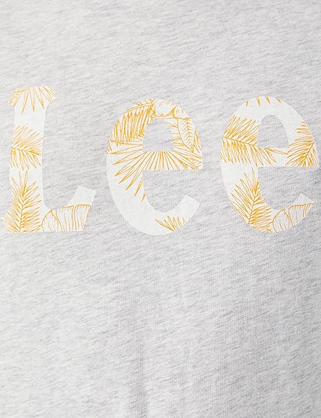 LEE SLIM LOGO TEE DAMSKA KOSZULKA Z NADRUKIEM LOGO T-SHIRT SHARP GREY MELE L43KEH03 112109660