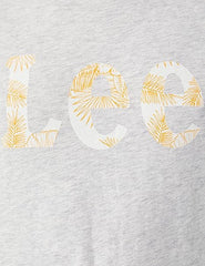 LEE SLIM LOGO TEE DAMSKA KOSZULKA Z NADRUKIEM LOGO T-SHIRT SHARP GREY MELE L43KEH03 112109660