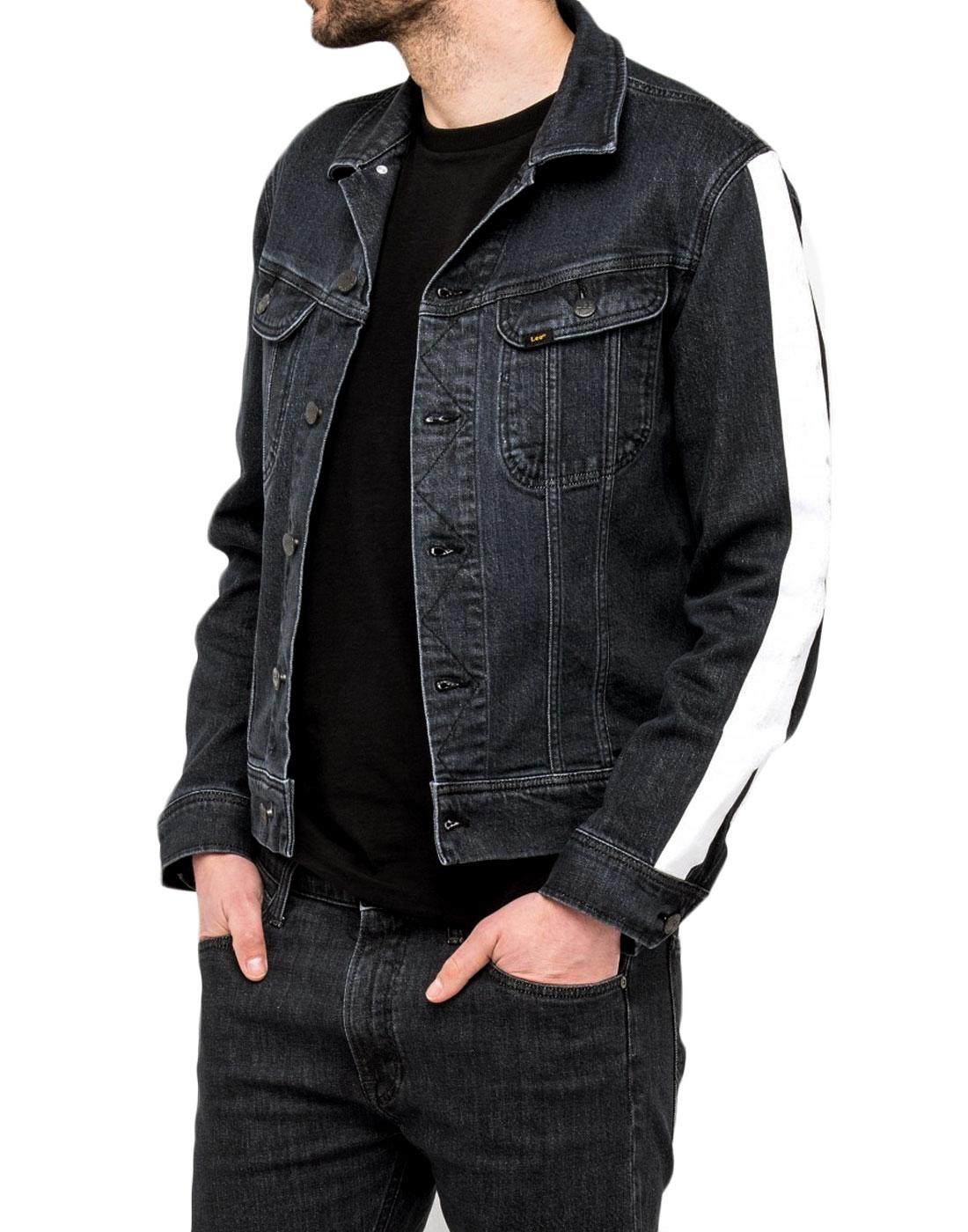 LEE SLIM RIDER RETRO MĘSKA KURTKA JEANSOWA BASELINE BLACK L89RRGAW 112123902