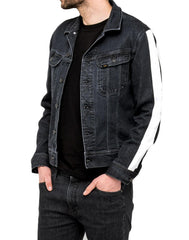 LEE SLIM RIDER RETRO MĘSKA KURTKA JEANSOWA BASELINE BLACK L89RRGAW 112123902