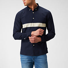 LEE SS LEESURE SHIRT MĘSKA KOSZULA MATERIAŁOWA MIDNIGHT BLUE L66GKKEN 112116405