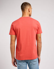 LEE SS PATCH LOGO TEE MĘSKA KOSZULKA T-SHIRT POPPY 112349352 L60U015640