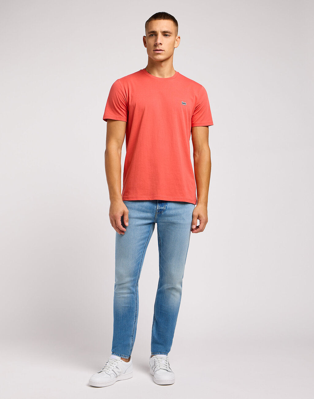 LEE SS PATCH LOGO TEE MĘSKA KOSZULKA T-SHIRT POPPY 112349352 L60U015640