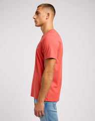 LEE SS PATCH LOGO TEE MĘSKA KOSZULKA T-SHIRT POPPY 112349352 L60U015640
