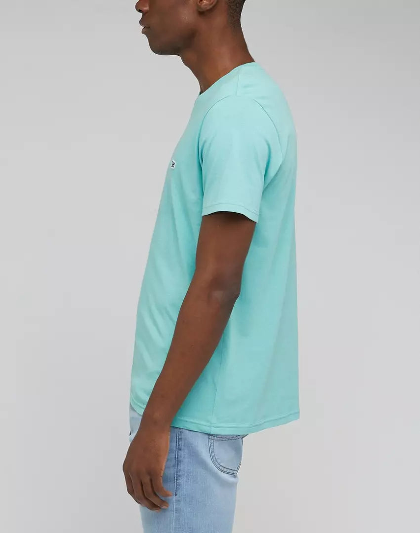LEE SS PATCH LOGO TEE MĘSKI T-SHIRT KOSZULKA DUSTY JADE L60UFQ41 112330613