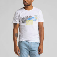 LEE SS PICTURE TEE MĘSKI T-SHIRT WHITE L60ZFE12 112113658