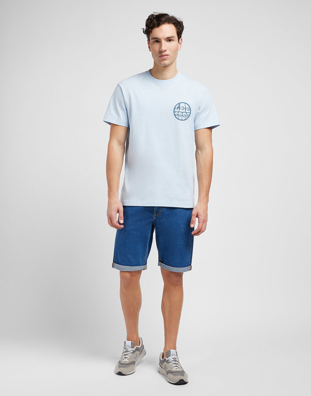 LEE SS RELAXED TEE MĘSKA KOSZULKA T-SHIRT LOGO LIGHT WHITE 112349099 LM38015615