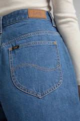 LEE STELLA TAPERED DAMSKIE SPODNIE JEANSOWE STONEWASH AVA L31JOMTU 112143808