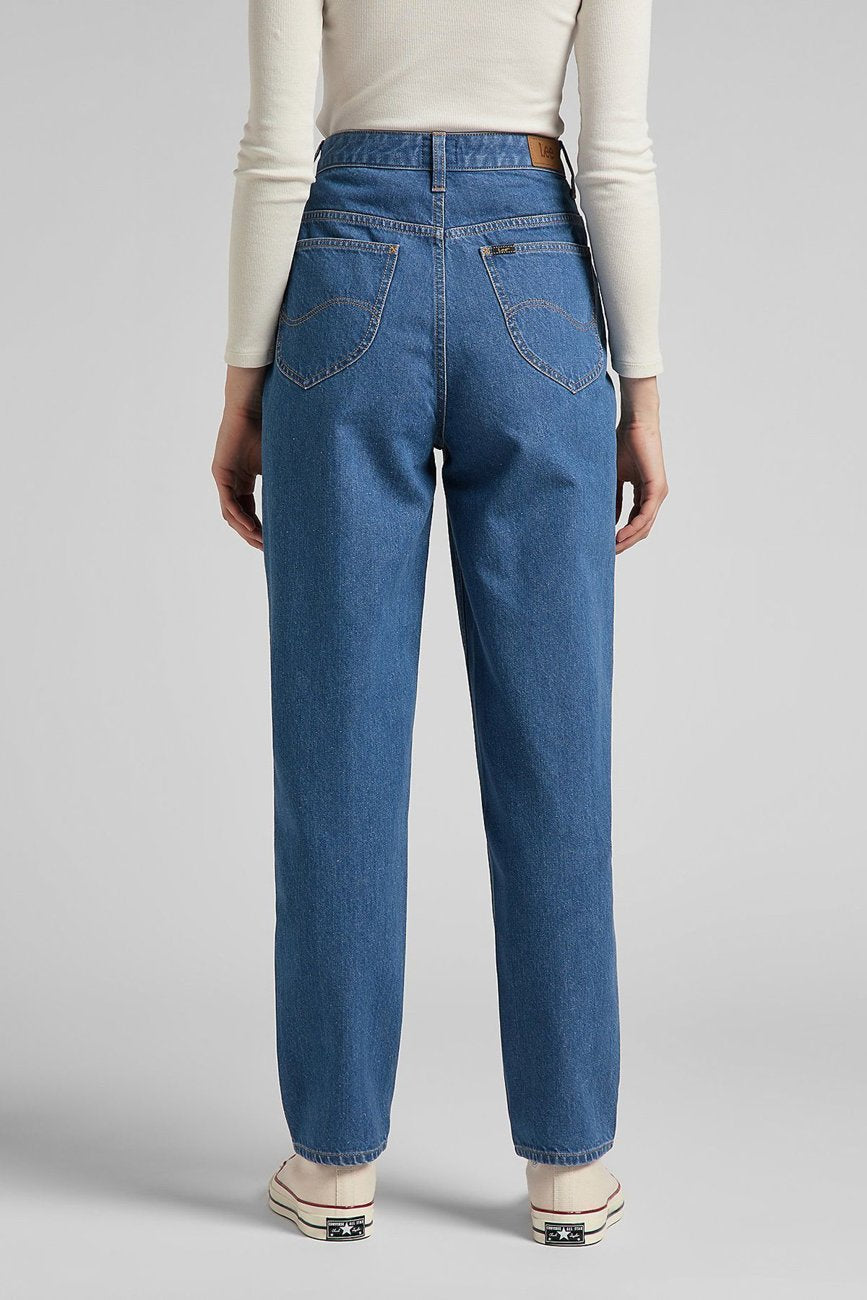 LEE STELLA TAPERED DAMSKIE SPODNIE JEANSOWE STONEWASH AVA L31JOMTU 112143808