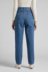 LEE STELLA TAPERED DAMSKIE SPODNIE JEANSOWE STONEWASH AVA L31JOMTU 112143808