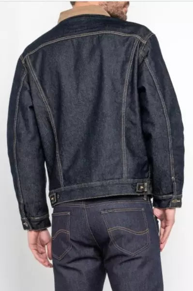 LEE STORM RIDER MĘSKA KURTKA JEANSOWA LOGO GUZIKI RINSE L87BRD36 112122887