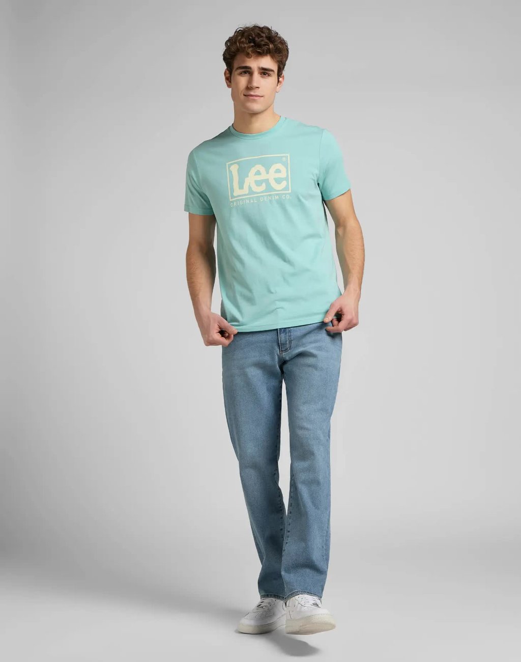 LEE STRAIGHT FIT XM MĘSKIE SPODNIE JEANSOWE FIELD BLUE L71WVTAG 112145537