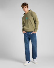 LEE TOPS' EM ALL HOODIE MĘSKA BLUZA Z KAPTUREM BRINDLE GREEN L83RSPUA 112145615