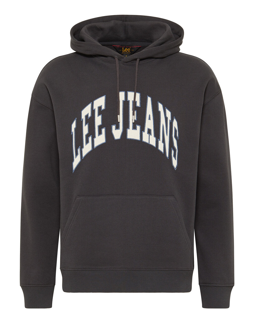 Lee Varsity Hoodie Męska Bluza Z Kapturem Logo Washed Black  LL80RFON