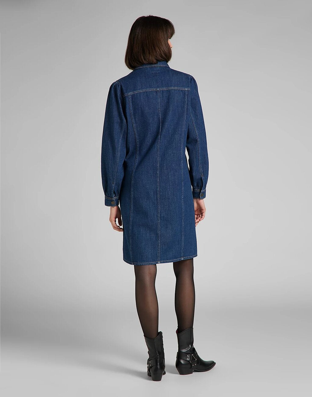 LEE VOLUME SLEEVE DRESS DAMSKA SUKIENKA JEANSOWA RINSE L50INA36 112140195