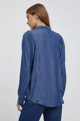 LEE VOLUME SLEEVE SHIRT DAMSKA KOSZULA Z DŁUGIM RĘKAWEM BRIGHT NAVY L45BTSC 112144041