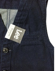 LEE WAISTCOAST DZIECIĘCA KAMIZELKA LOGO MARKOWA NAVY L232HGTD