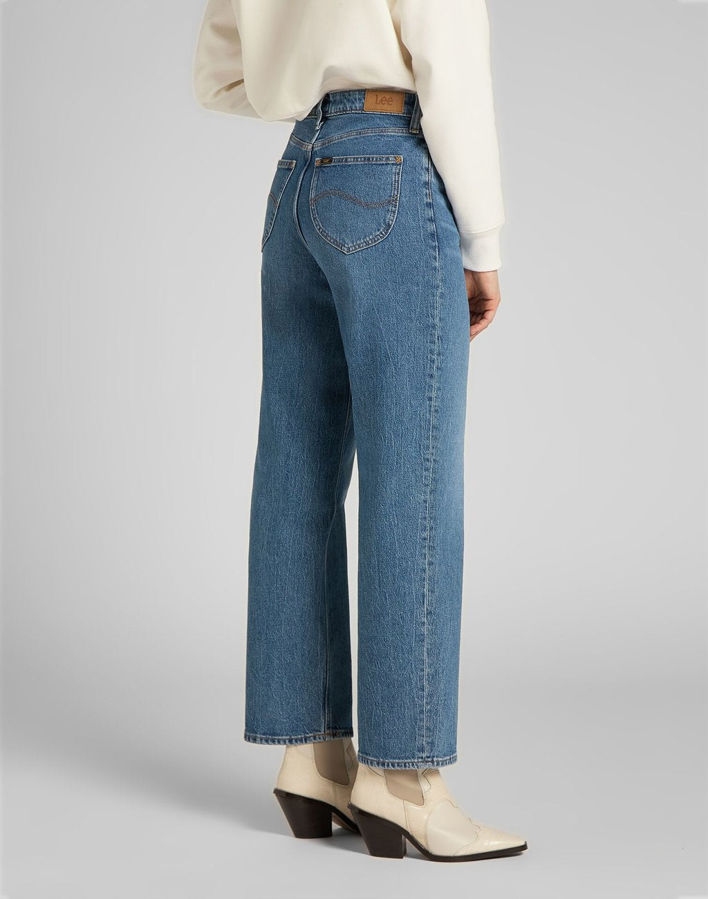 LEE WIDE LEG LONG DAMSKIE SPODNIE JEANSOWE VINTAGE LEWES L31ZMWMQ 112139891
