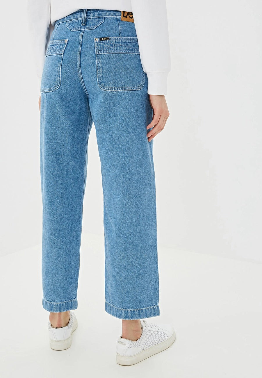 LEE WIDE LEG VARIATION DAMSKIE SPODNIE JEANSOWE BLUE L30EGAFP 112106414