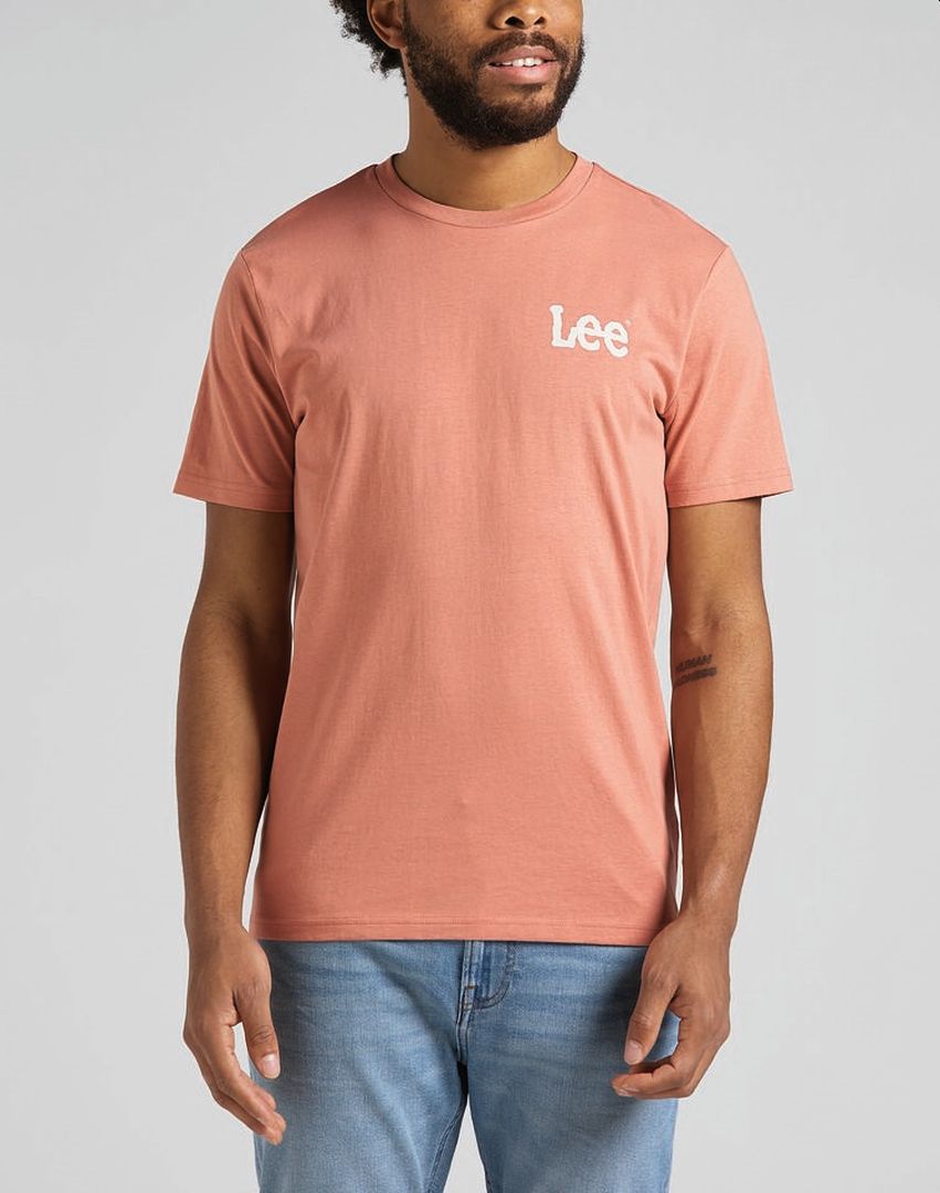 LEE WOBBLY LOGO TEE MĘSKI T-SHIRT KOSZULKA NADRUK LOGO RUST L65QAIUK 112145360