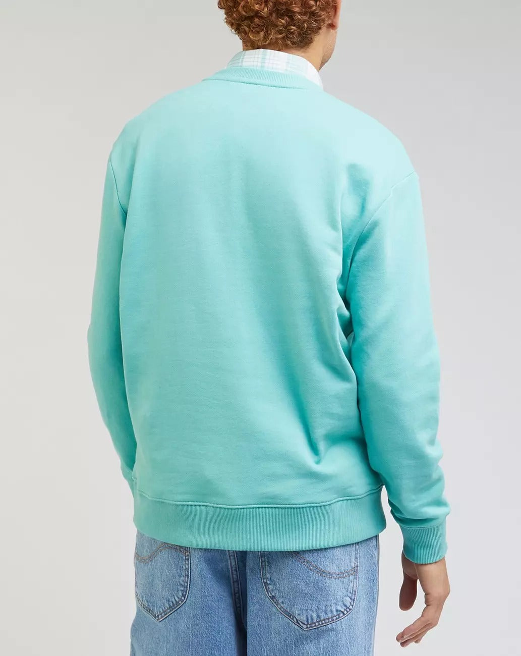 Lee Wobbly SWS Męska Bluza Klasyczna Logo L81MFW41 112330663