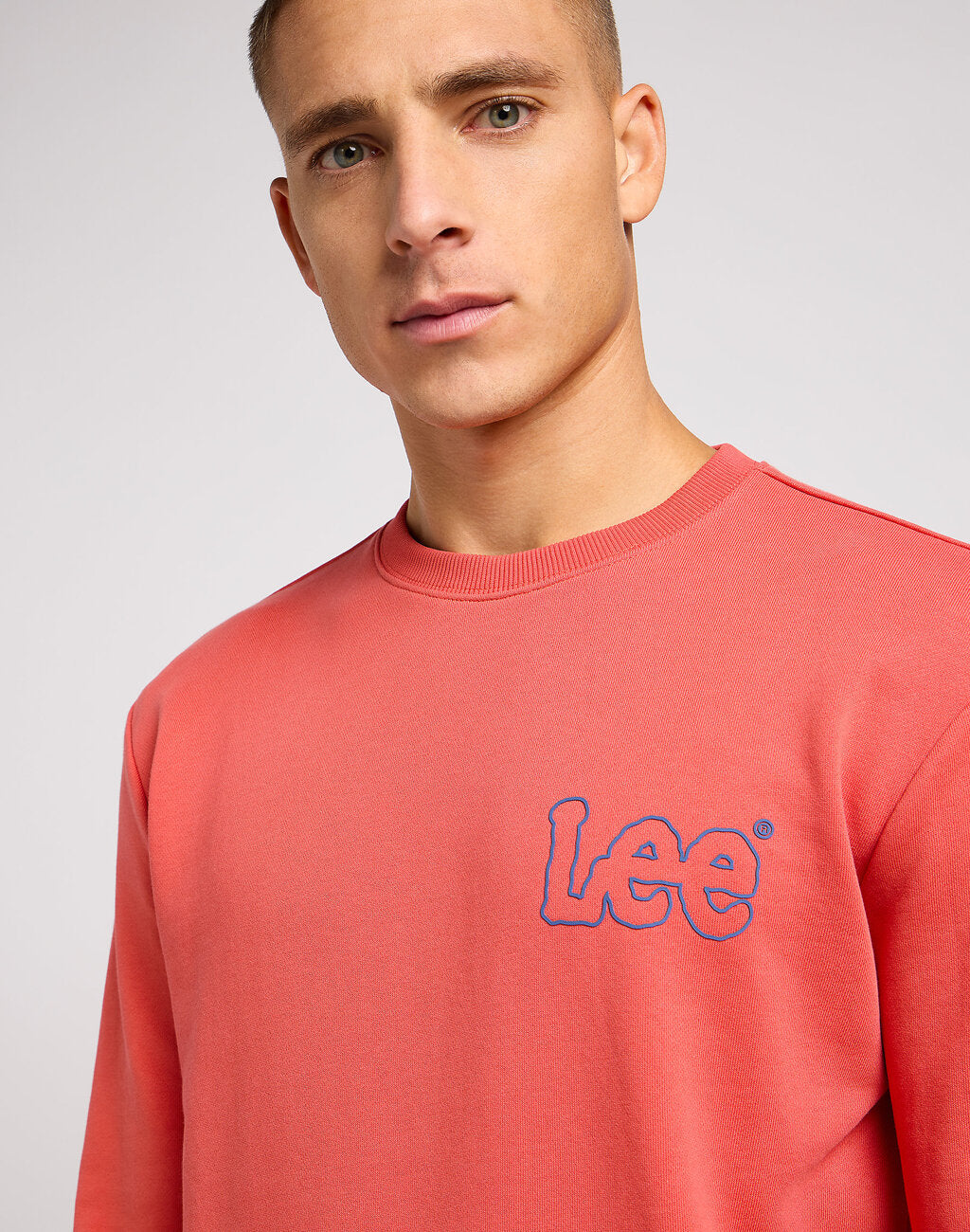LEE WOBBLY SWS MĘSKA BLUZA NIEROZPINANA LOGO POPPY 112349356 L81M015640