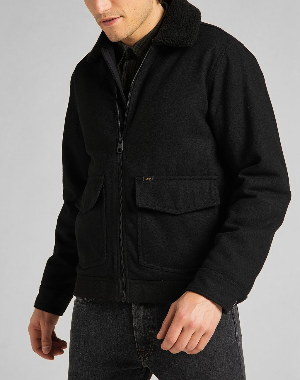 LEE WOOL JACKET BLACK L86PCS01 112140954