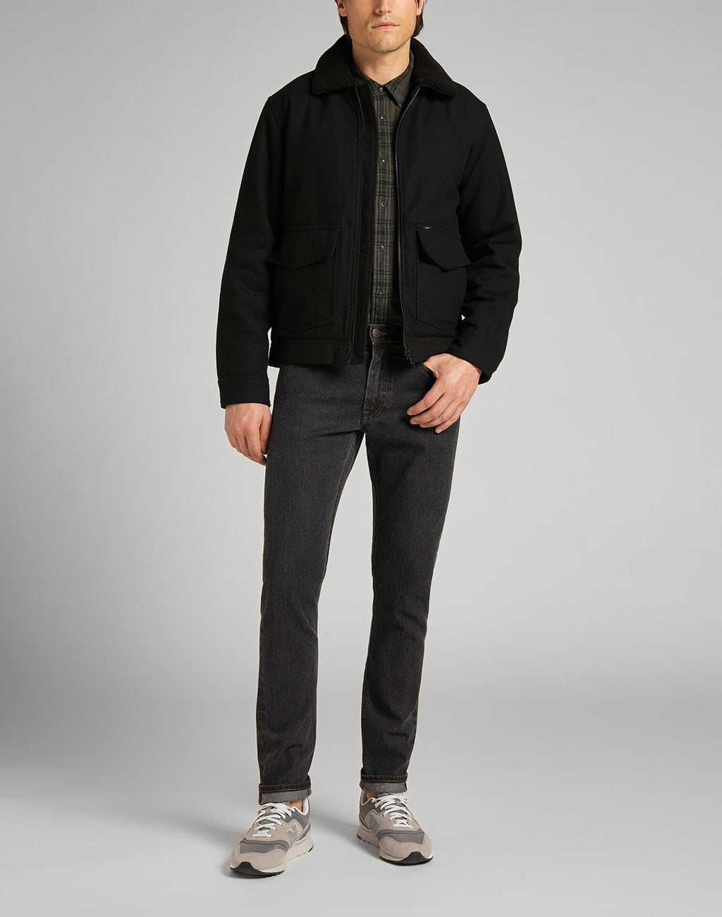LEE WOOL JACKET BLACK L86PCS01 112140954
