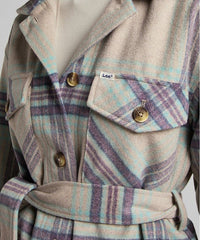 LEE WOOL OVERSHIRT DAMSKI PŁASZCZ STEEL GREEN L45HTETY 112144047