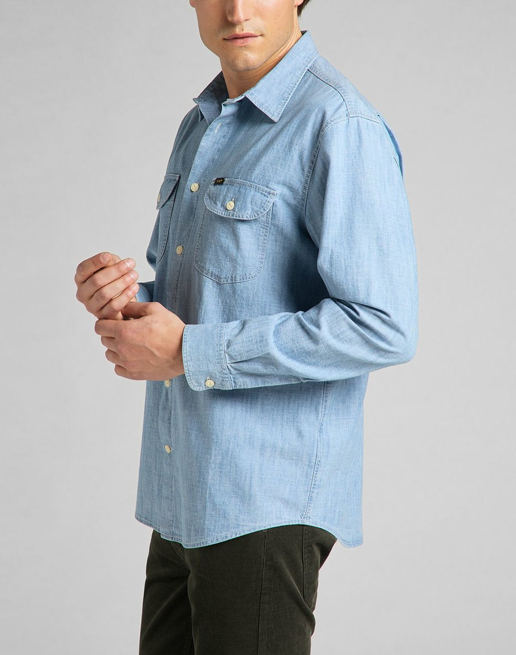 LEE WORKER SHIRT MĘSKA KOSZULA JEANSOWA VINTAGE INDIGO L68HNSSR 112140621