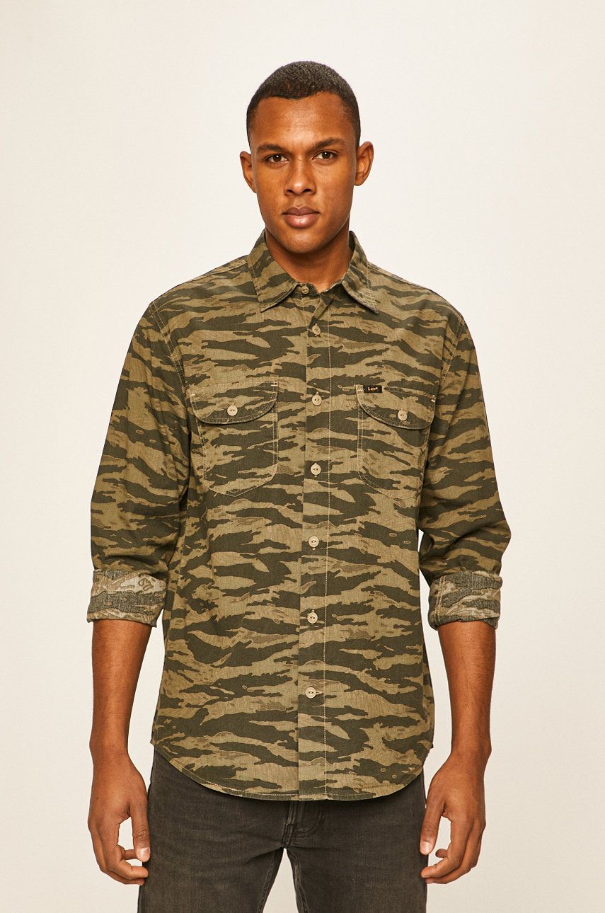 LEE WORKER SHIRT MĘSKA KOSZULA UTILITY GREEN L68HDYNG 112117128