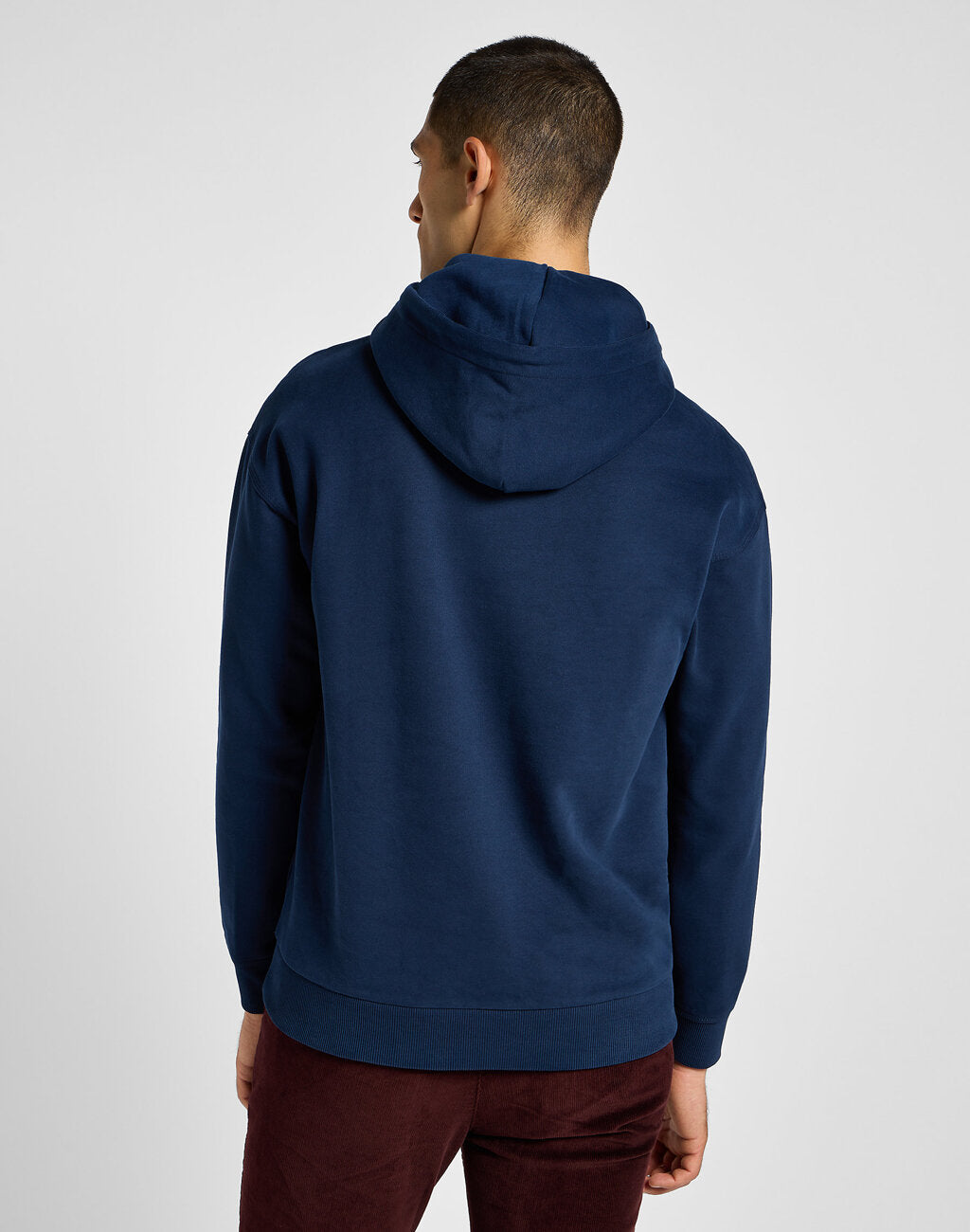 LEE WW HOODIE MĘSKA BLUZA Z KAPTUREM NIEROZPINANA INKY BLUE 112355612 LM02008543