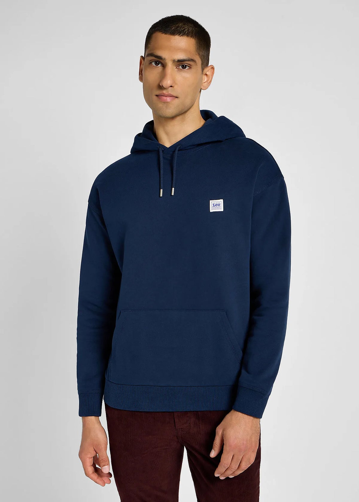 LEE WW HOODIE MĘSKA BLUZA Z KAPTUREM NIEROZPINANA INKY BLUE 112355612 LM02008543