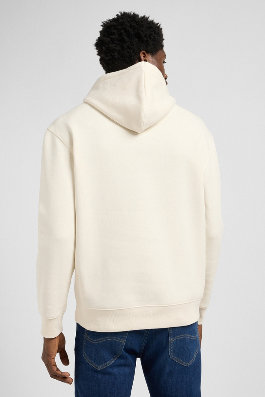 MĘSKA BLUZA LEE BIG LOGO HOODIE ECRU 112370452