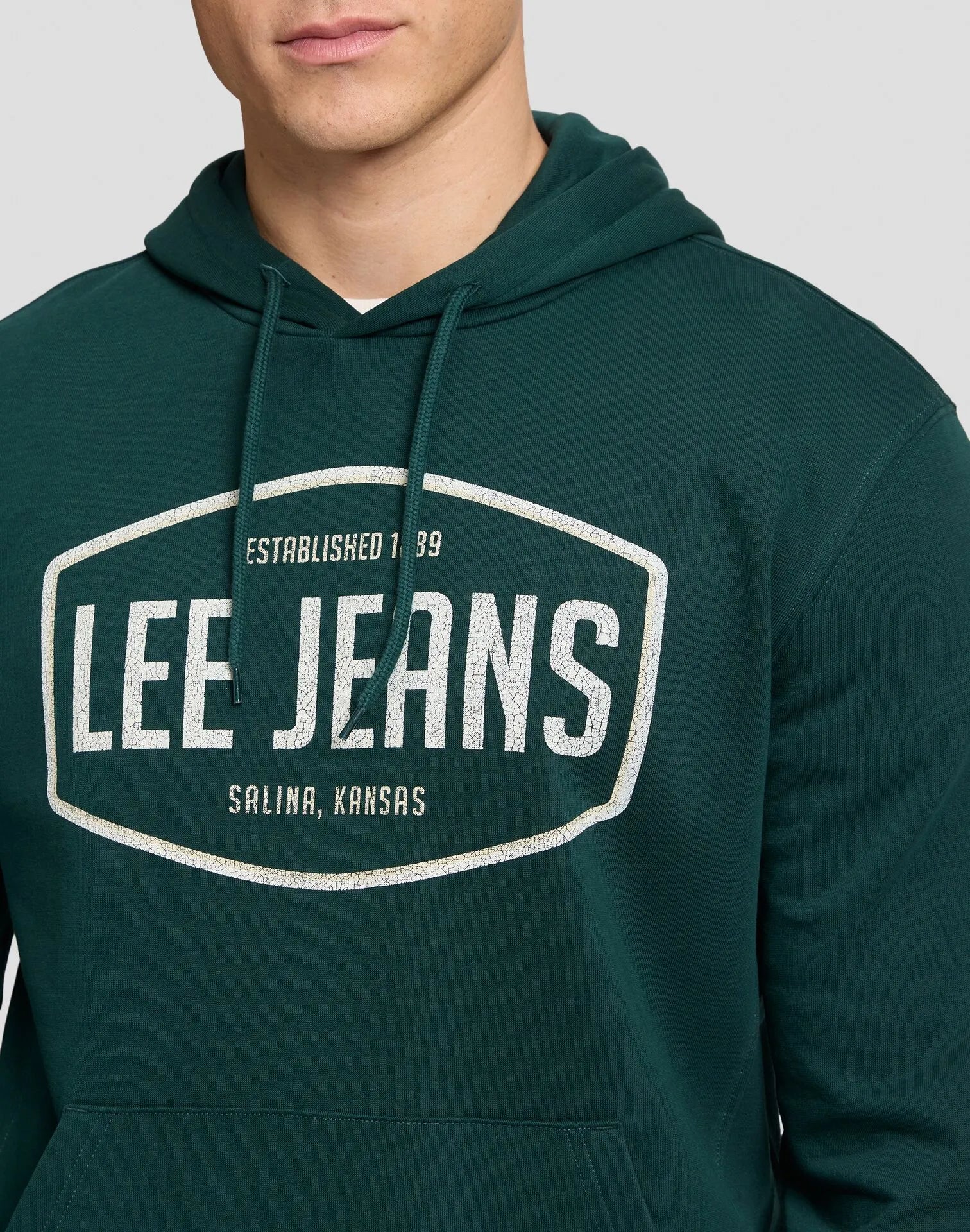 MĘSKA BLUZA LEE BIG LOGO HOODIE JADE FOREST 112387297