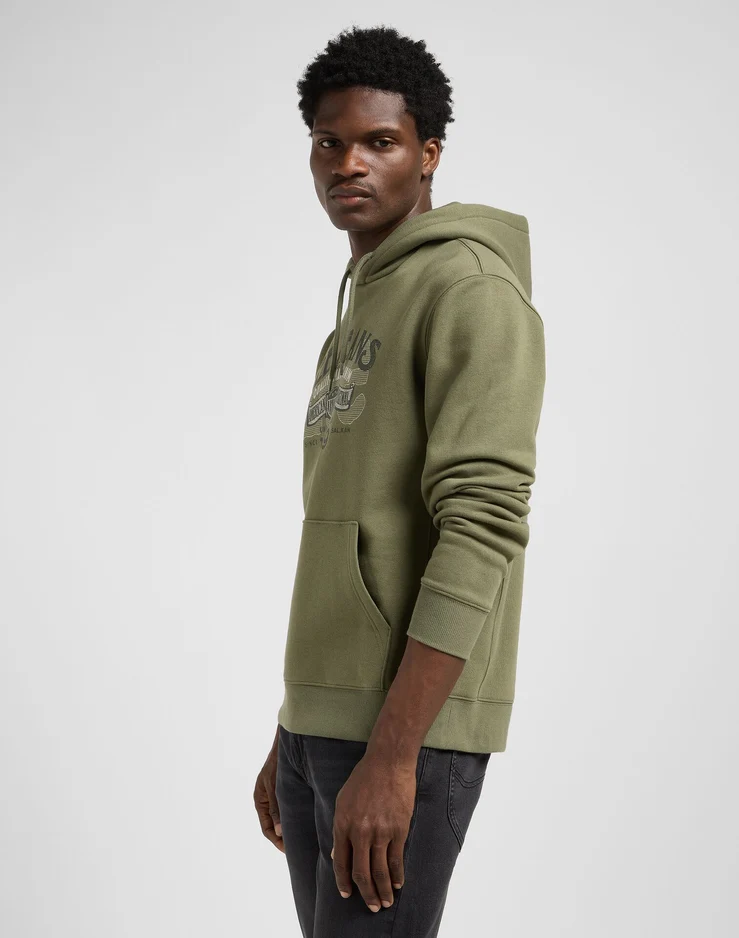 MĘSKA BLUZA LEE BIG LOGO HOODIE MERCANTILE GREEN 112370453
