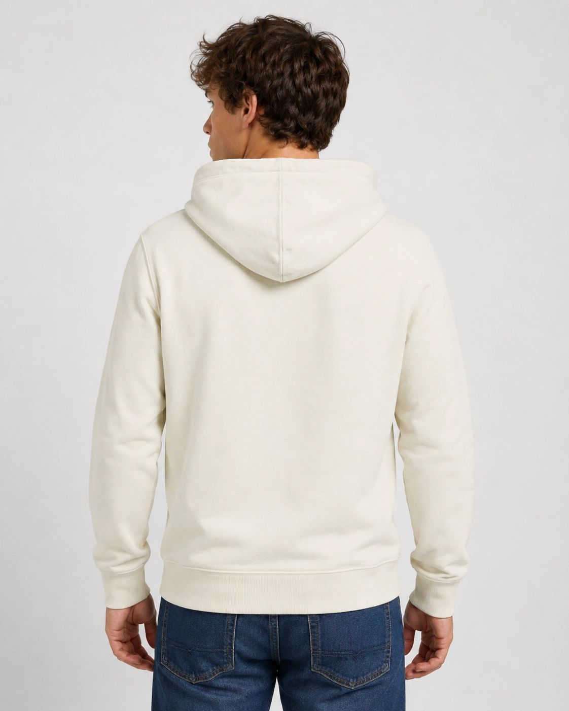 MĘSKA BLUZA LEE CIRCLE LEE HOODIE ECRU 112378755