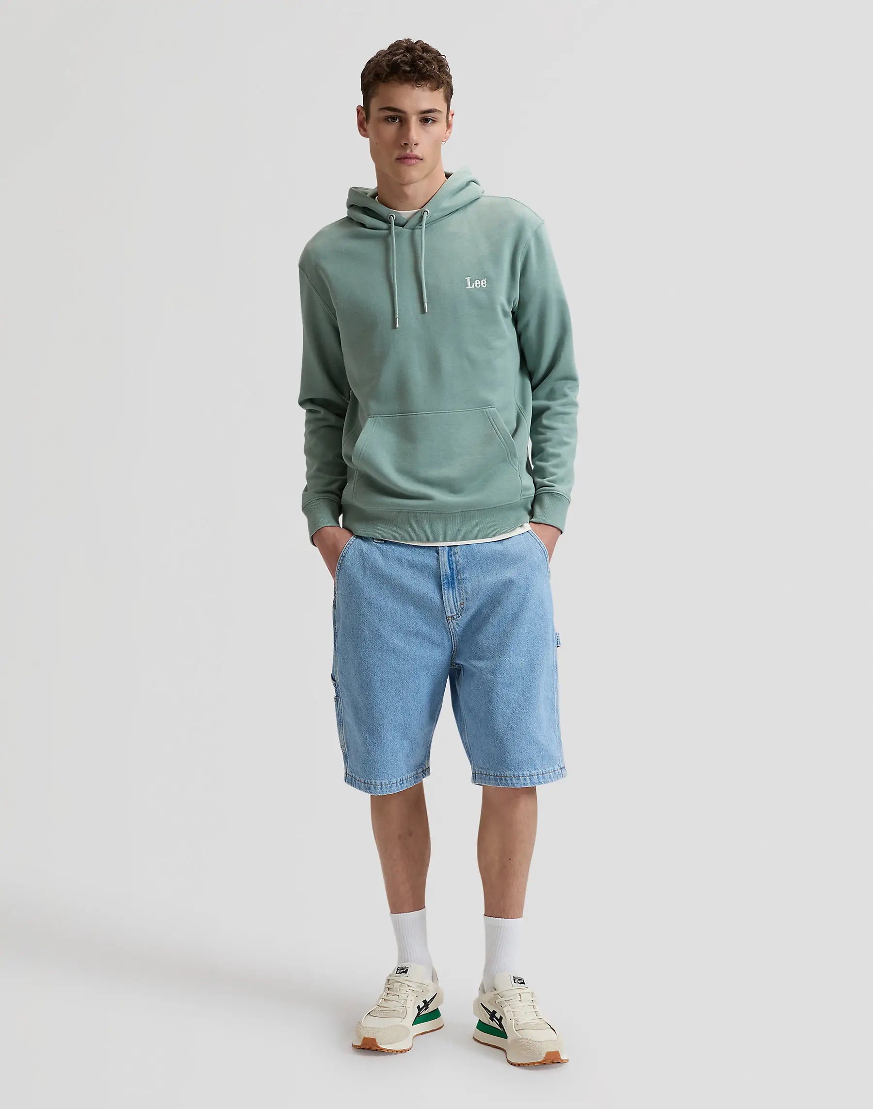 MESKA BLUZA LEE ESSENTIAL LEE HOODIE DESERT SAGE 112376421