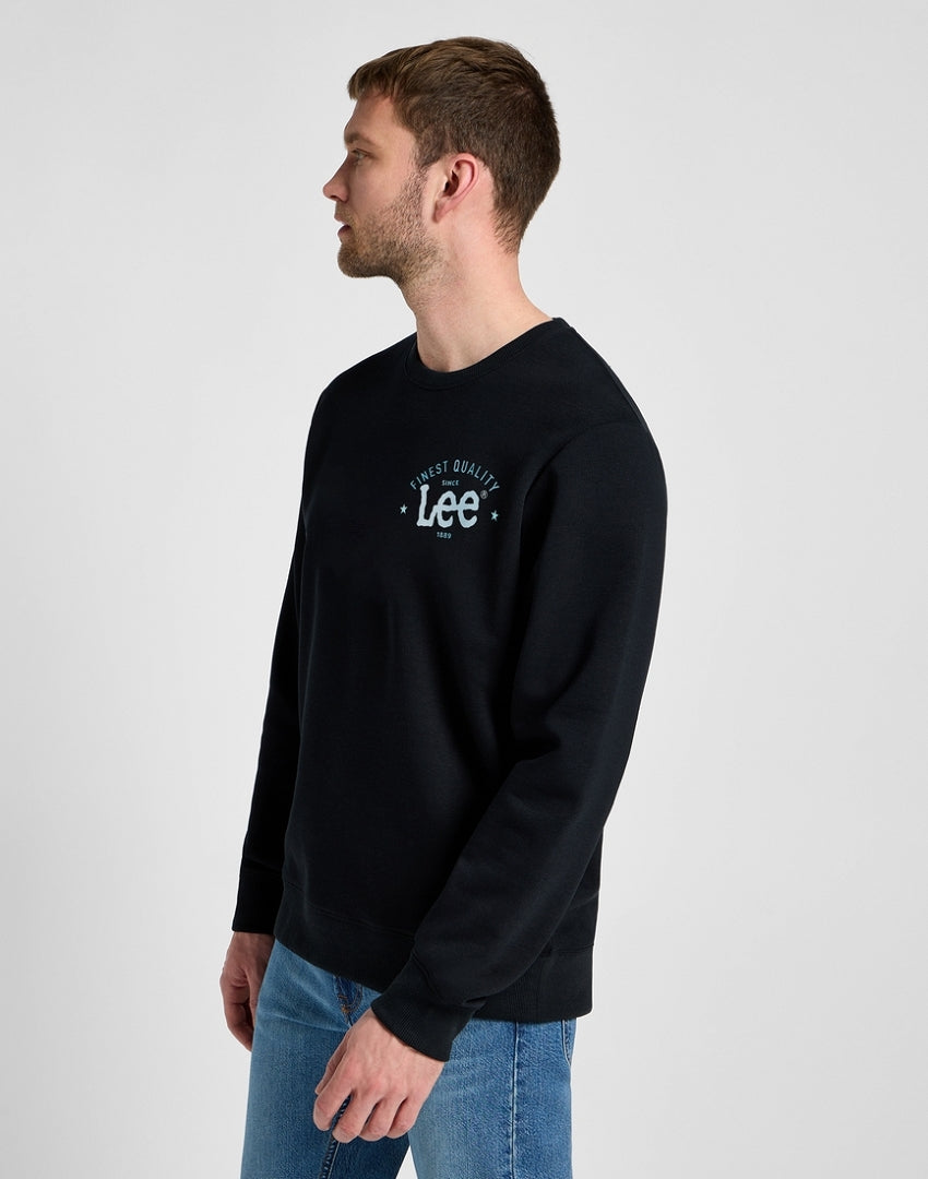 Męska Bluza Lee Logo Crew SWS Jet Black 112355660
