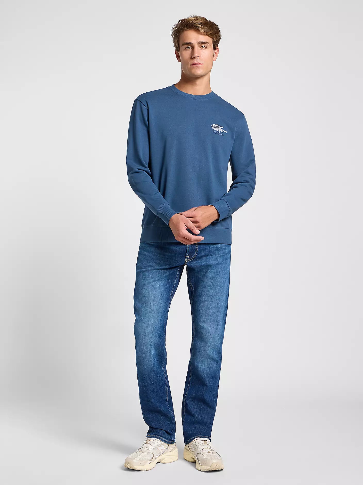 MESKA BLUZA LEE REGULAR CORE SWS ORION BLUE 112363878